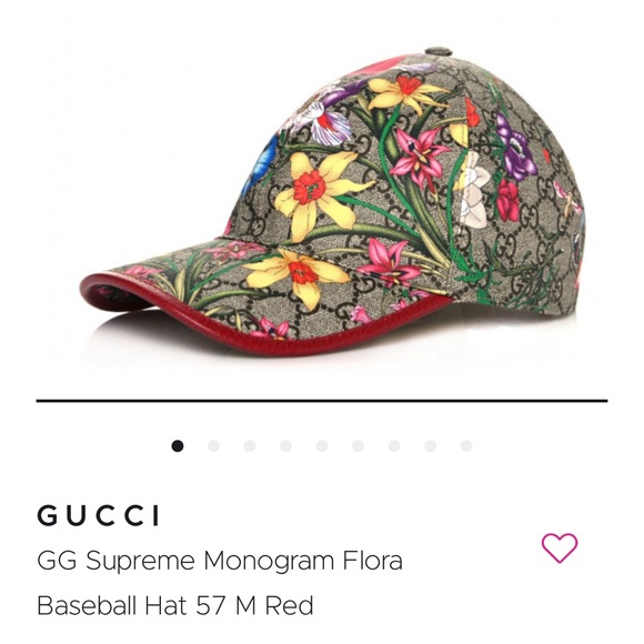 Gucci Accessories - NWT $575 Gucci Blooms supreme monogram Flora GG Logo baseball cap M bag bloom
